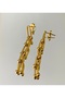 Sallantılı gold çelik küpe