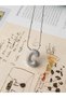Non-Tarnish Steel Zircon Stone Balloon Necklace-Silver Color - 4