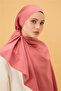 Pastel Pink Plain Double Sided Silk Shawl Model - 2