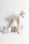 Girl's Transparent Heeled Shoes with Stone and Ribbon Detail - 2