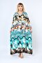 Women's Plus Size Printed Summer Woven Long Sleeve Long Length Dress - 3