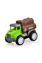 Friction Truck Set – 3 Pull-back Farmer Vehicles – Green - 4