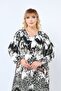 Women's Plus Size Printed Summer Woven Long Sleeve Long Length Dress - 5