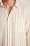 Regular Fit Classic Cut Oversized Linen Look Cotton Pack Striped Drapey Comfortable Pocketed Sports Shirt - 3