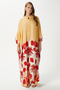 Modest Women's Hawaiian 100% Viscose Maxi Length Yellow Coral Long Summer Dress