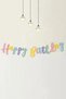 Macaron Colored Happy Birthday Banner Calligraphy - 3
