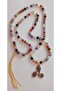 Infinity End Ocean Agate Square Knotted 108 Mala Necklace - 2