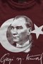Ataturk Gazi Mustafa Kemal 19 May 10 November Turkish Flag Printed Claret Red T-Shirt Unisex T-Shirt - 2