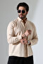 New Season Oversize Cut Long Sleeve Cotton Linen Men's Shirt - 5