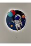 Decorative Wooden Printed Space Themed Astronaut Holding Balloon Children's Room Night Light 30*32 - 2