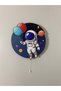 Decorative Wooden Printed Space Themed Astronaut Holding Balloon Children's Room Night Light 30*32 - 4