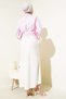 Cross Buttoned Waist Tie Short Shirt Pink - 3