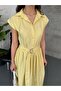 Yellow Polo Neck Belted Dress - 2
