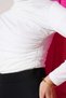 Turtleneck Gathered White Sandy Blouse Body Badi - 4