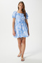 Women's Lina Back Elastic Blue Balloon Dress 00039 - 4