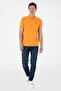 Men's Regular Fit Polo Neck Orange Basic T-Shirt 50306007-Vr051 - 4