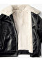 Faux Leather Biker Jacket - Plush Detailed - 7
