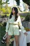 Light Yellow Unfinished Linen Shirt with Front Pockets - 4