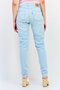 Women Skinny Fit Rip Stretchable Denim Jeans, Light Wash Blue - 4