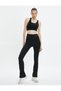 Flare Leg Leggings High Waist with Slit Detail - 2