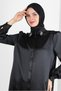 SATIN TUNIC WITH STONE DETAIL ON COLLAR 43739 - 2
