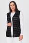 Women's Black Embroidered Mercerized Seasonal Knitwear Mother Vest - 2