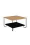 Marbo Modern Coffee Table Oak Lotus Multipurpose H 45cm Oak/Marble Black - 3