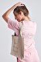 White 100% Cotton T-Shirt - Green Text Cloth Bag
