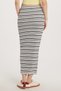 Women's Slim Fit Viscose Striped Regular Waist Skirt - 5