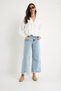 Women's Blue Snow Wash Ankle Length Trousers 60251176 - 2