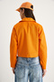 Women's Orange Double Pocket Gabardine Jacket 40941010 - 6