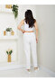 Women's Double Fabric Elastic Waist Skinny Leg Trousers - 5