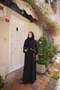 Ribbed Self Shawl Abaya Bat-medina silk - 2