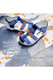 Orthopedic Boy's Sandals Cayman Series Cym2404P Navy Blue Orange - 2