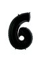 Black Matte Number Foil Balloon 70 cm – Party & Birthday Ornament - Number Balloon