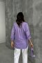 Women's Linen Shirt with Six Tassels - 6