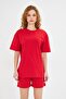 Women's Comfortable 100% Cotton Short Sleeve Casual Oversize T-Shirt - 5