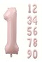 70 cm Vintage Soft Pink Number Foil Balloon |   Party & Birthday Ornament |   Number Balloon