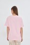 Strawberry Fields Forever Printed 100% Cotton Women Oversized Pink T-Shirt - 3