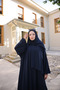 simple abaya with self-wrap Bat-medina silk - 2