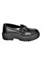 P6520343009 Black Thick Soled Women's Casual Shoes - 6