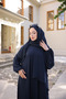 simple abaya with self-wrap Bat-medina silk - 6