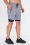 Men's Tights and Zippered Pocket Sports Shorts Smoked 5807-F - 5