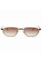 Minimal Geometric Design Cream Frame Brown Glass Sunglasses Women&Men Ce Certificated - 2