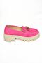 S250252002 Fuchsia Suede Thick Soled Women's Shoes - 6