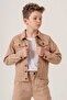 Double Pocket Buttoned Gabardine Boy's Jacket
