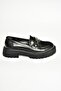 T996191208 black patent leather thick soled women's shoes - 5
