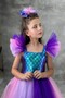 Super Concept Mermaid Sequin Patterned Girl's Evening Dress-Party-Birthday Costume with Tulle Puffy Skirt - 4