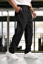 Front Double Pleated Zippered Elastic Waist Jogger Men's Trousers - Black - 3