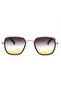 Square Design Gold Black Frame Double Curved Glass Sunglasses Women&Men Ce Certificated Uv400 - 2